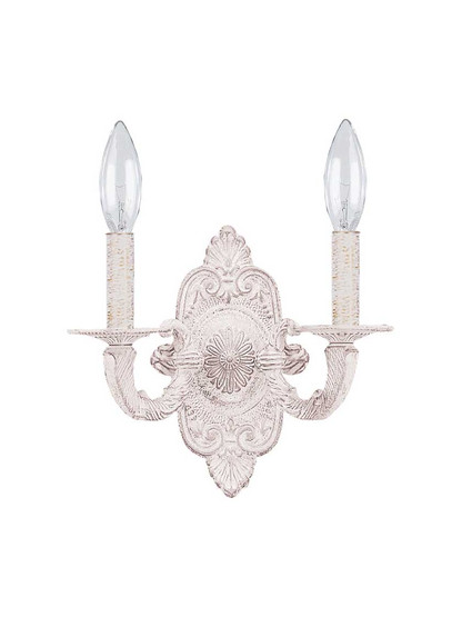 Sutton 2-Light Wall Sconce in Antique White.
